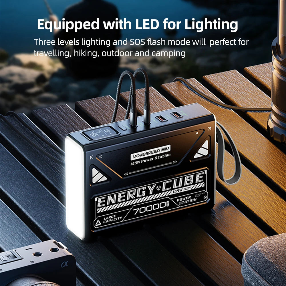 Movespeed LED Camping Lantern 70000mAh Rechargeable Battery