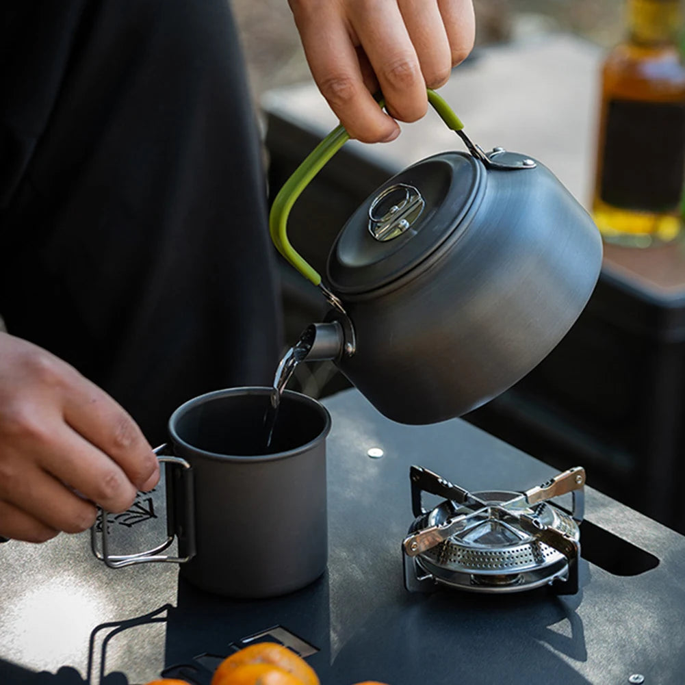APWIKOGER Camping Cookware Set Pot Pan Kettle Outdoor 3Piece