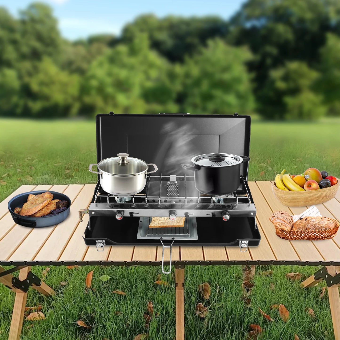Gas Camping Stove Portable Outdoor Cooking Stove For Picnics