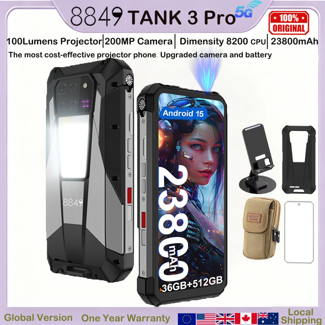 Unihertz Tank 3 Pro Rugged Smartphone 23800mAh Battery