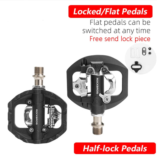 ROCKBROS SPD Pedals Sealed Bearing Anti Slip Cleat Nylon