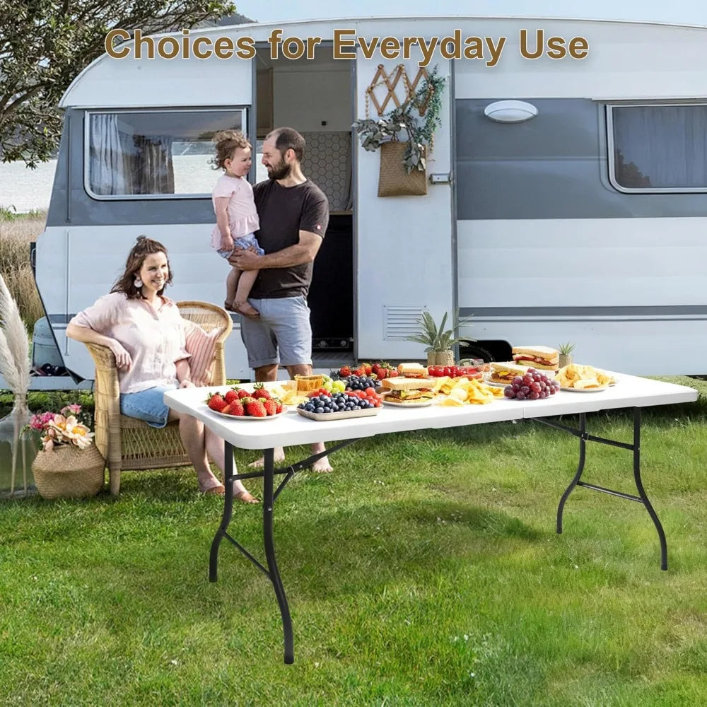 XIUWO Heavy Duty Foldable Utility Table For Indoor Outdoor
