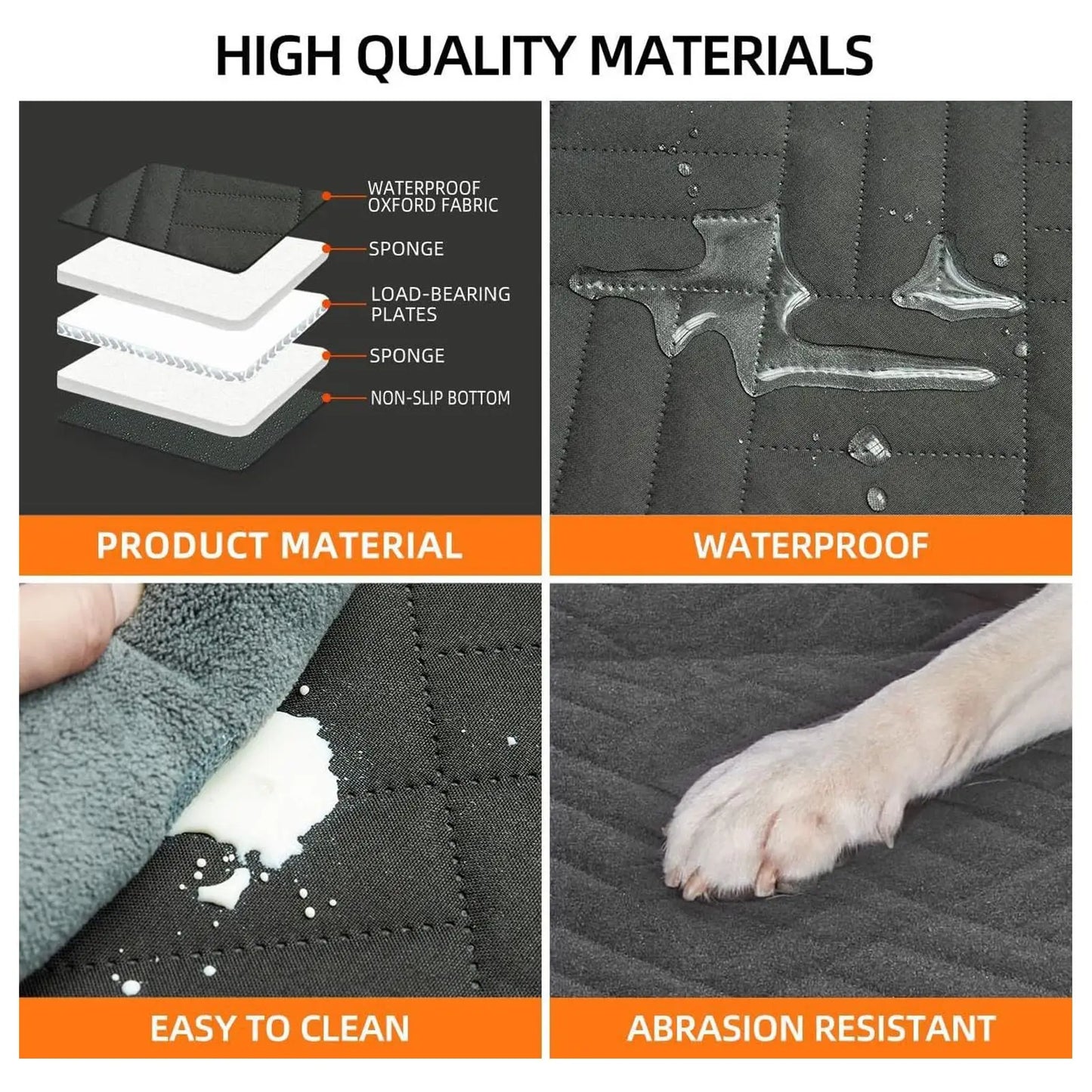 Dog Car Seat Cover Waterproof Oxford Cloth Back Seat Hammock
