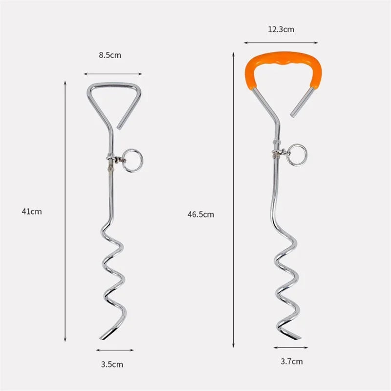 Outdoor Pet Steel Ground Nail Bolt Dog Stake