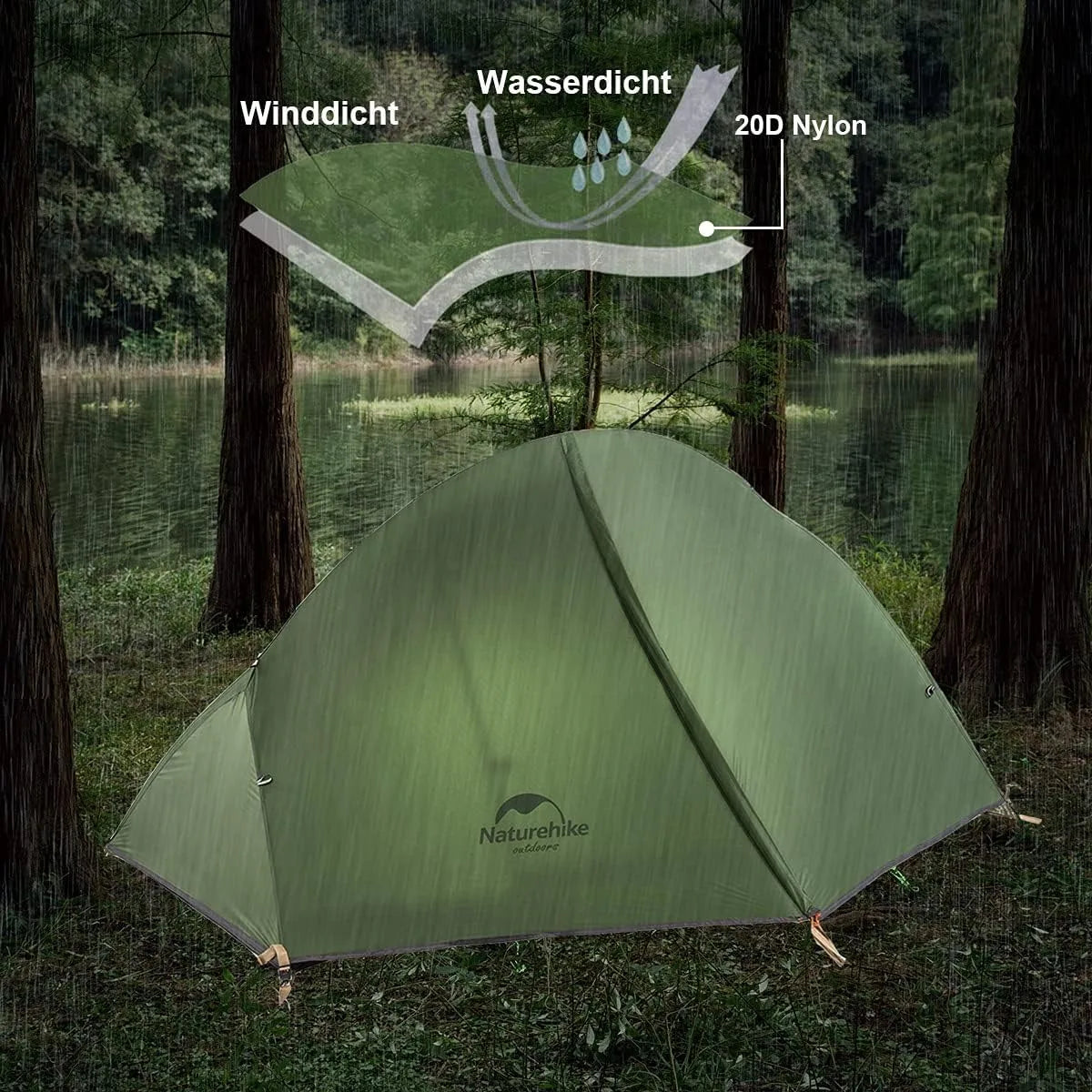 Naturehike Ultralight One Person Camping Tent Waterproof