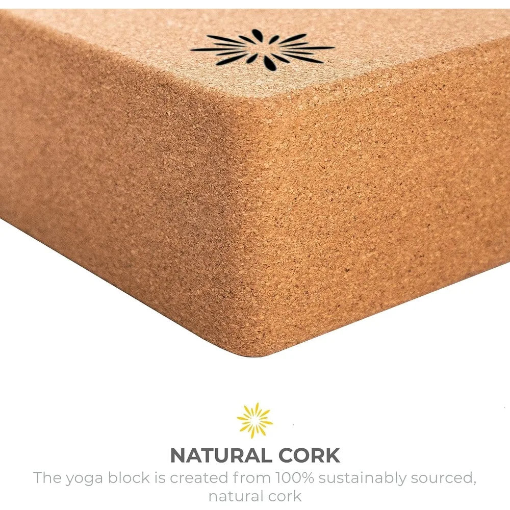 Sunshine Yoga Cork Yoga Block Premium Support For Stretches
