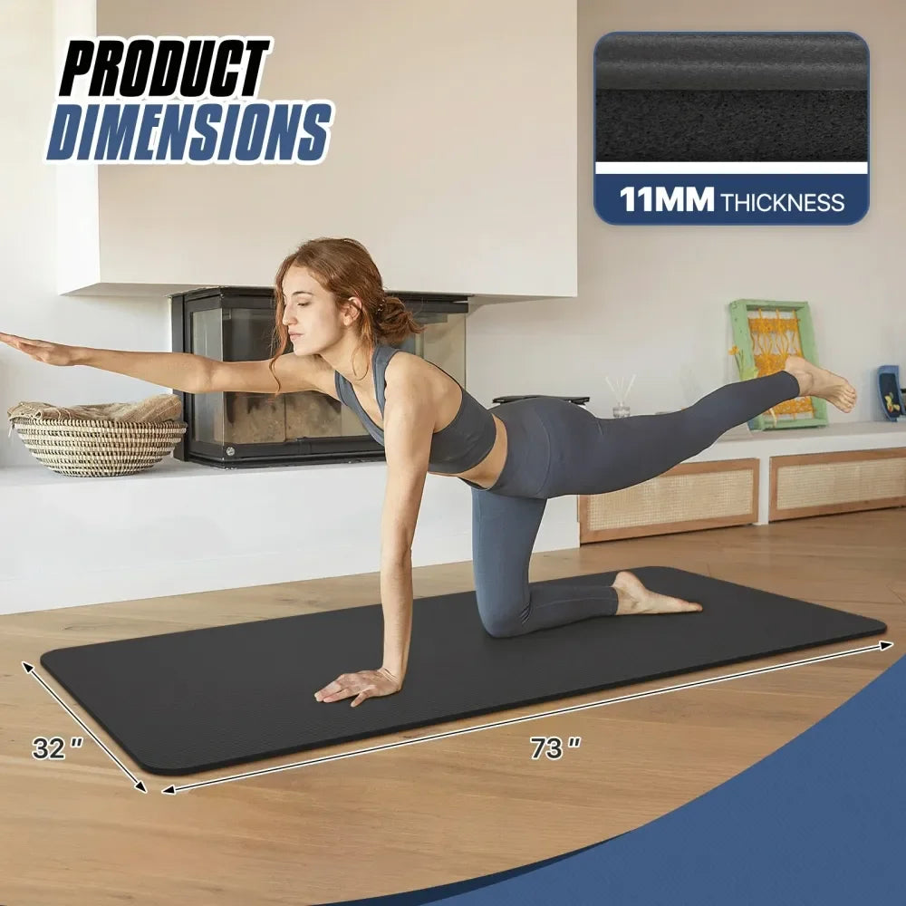 High Density Yoga Mat With Carrying Strap Anti Tear