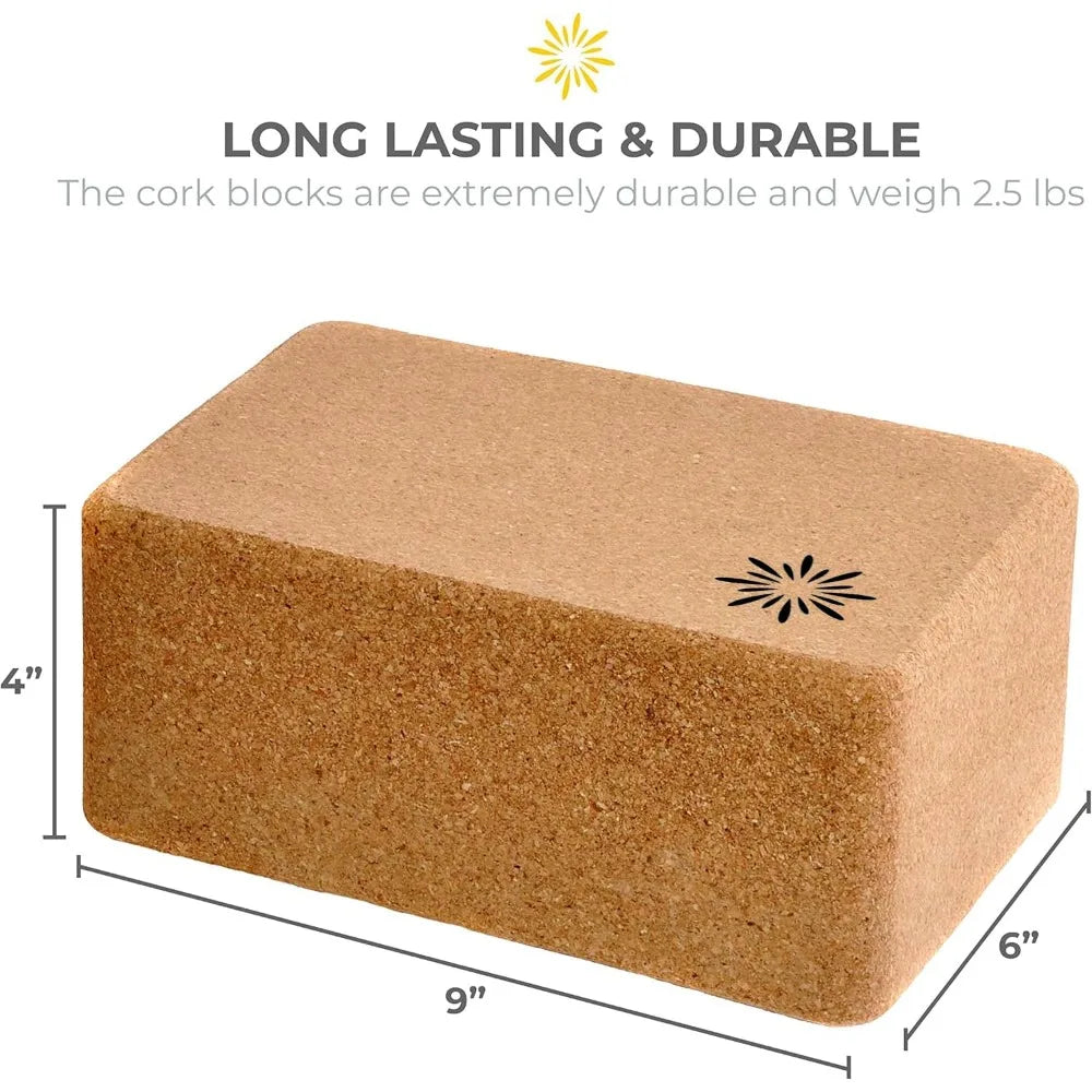Sunshine Yoga Cork Yoga Block Premium Support For Stretches