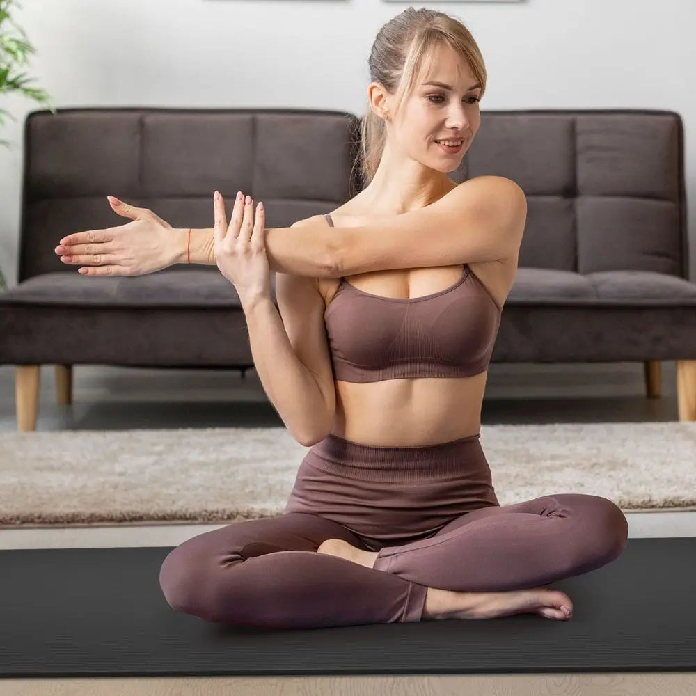 High Density Yoga Mat With Carrying Strap Anti Tear