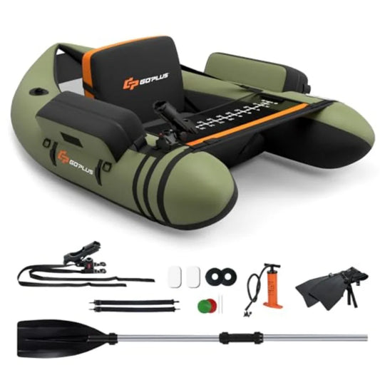 Inflatable Fishing Belly Boat Float Tube With Ruler And Pump