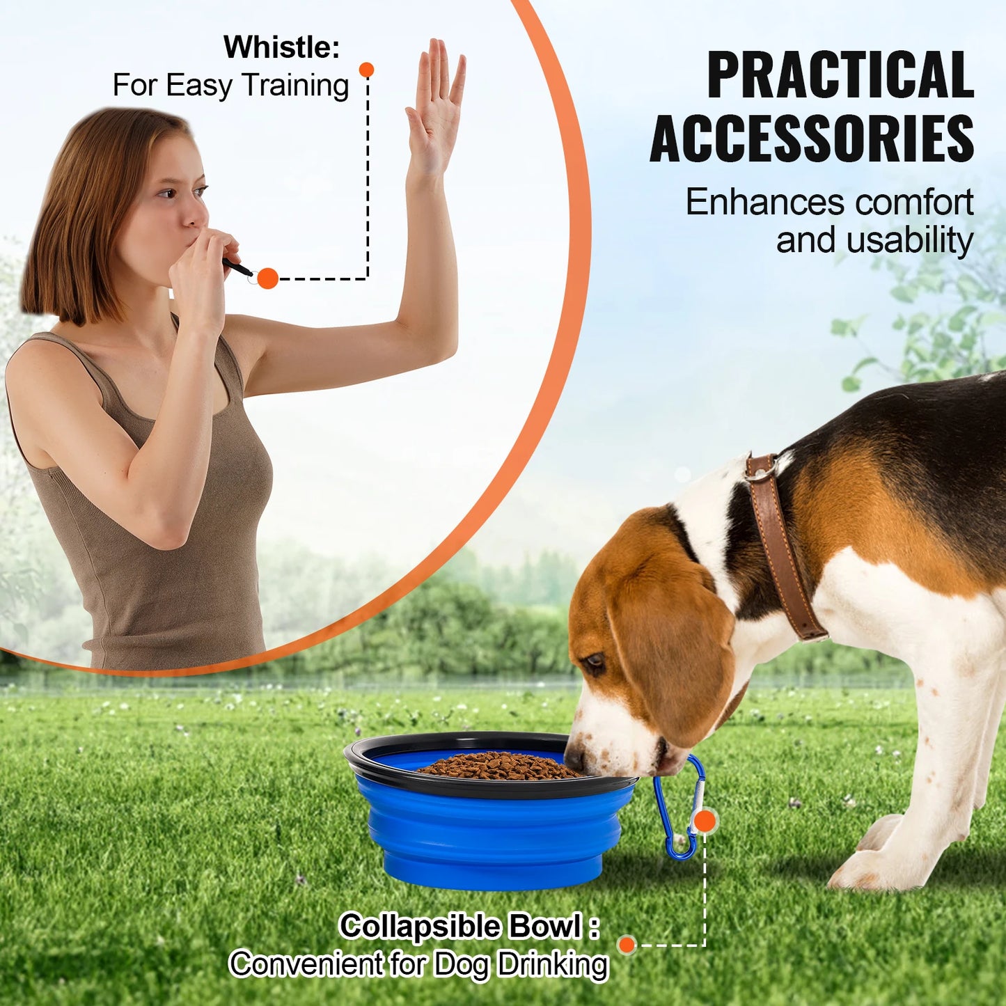 SucceBuy Dog Agility Adjustable High Hurdles Weave Poles Set