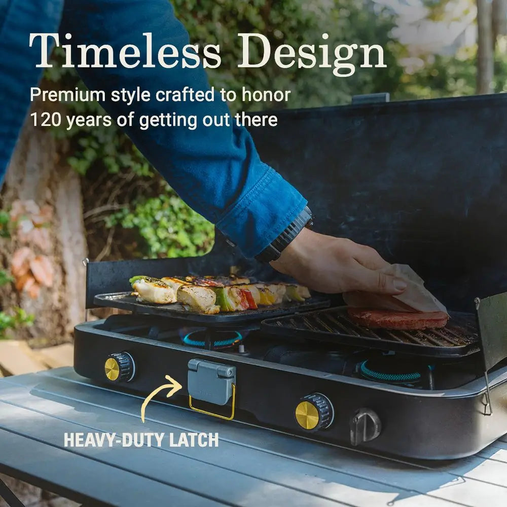 YTYIN 3in1 Propane Camping Stove Grill Griddle