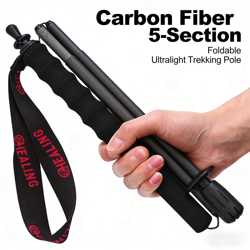 OKHEALING Carbon Fiber Trekking Poles 2 Pack Ultra Light