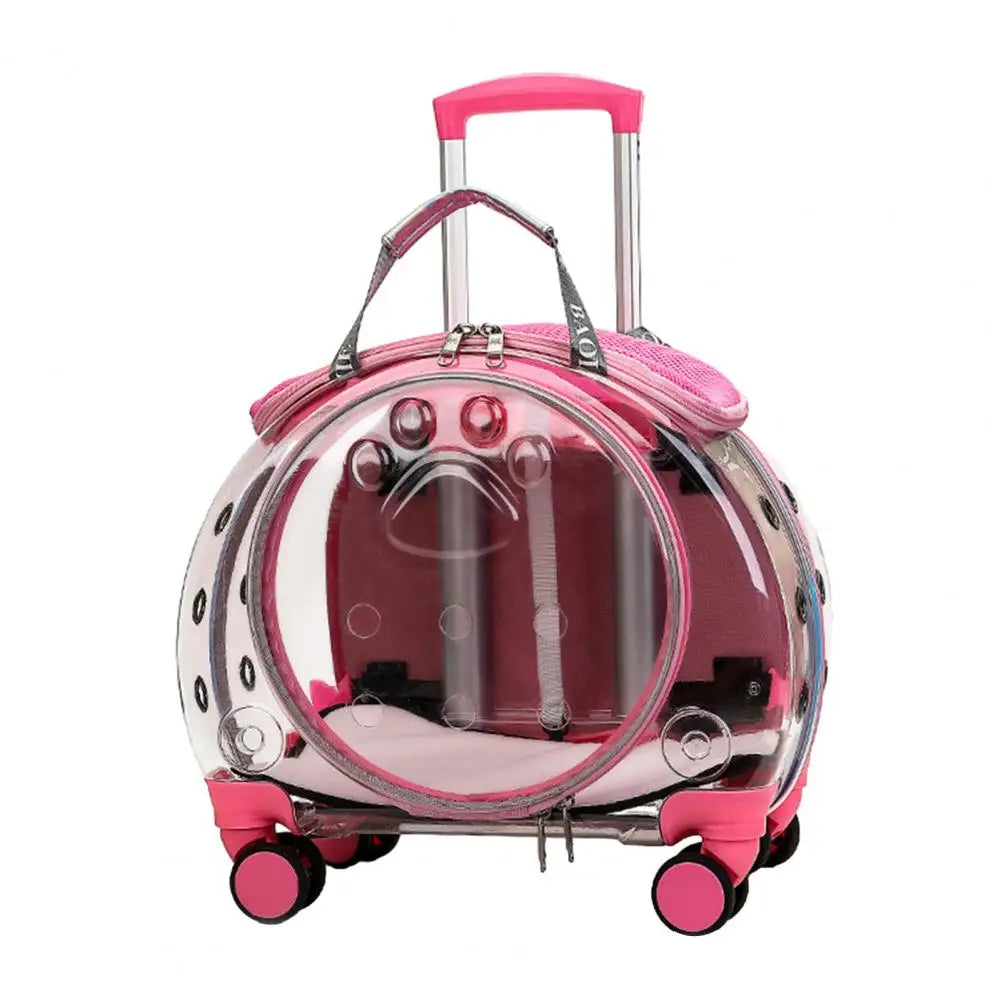 Pet Trolley Case With Ventilation Holes And Silent Wheels