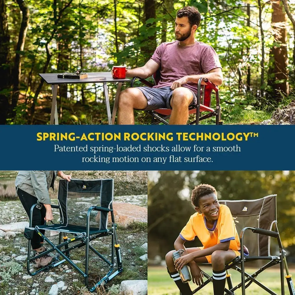 Portable Folding Camping Chair With Armrests Drink Holder