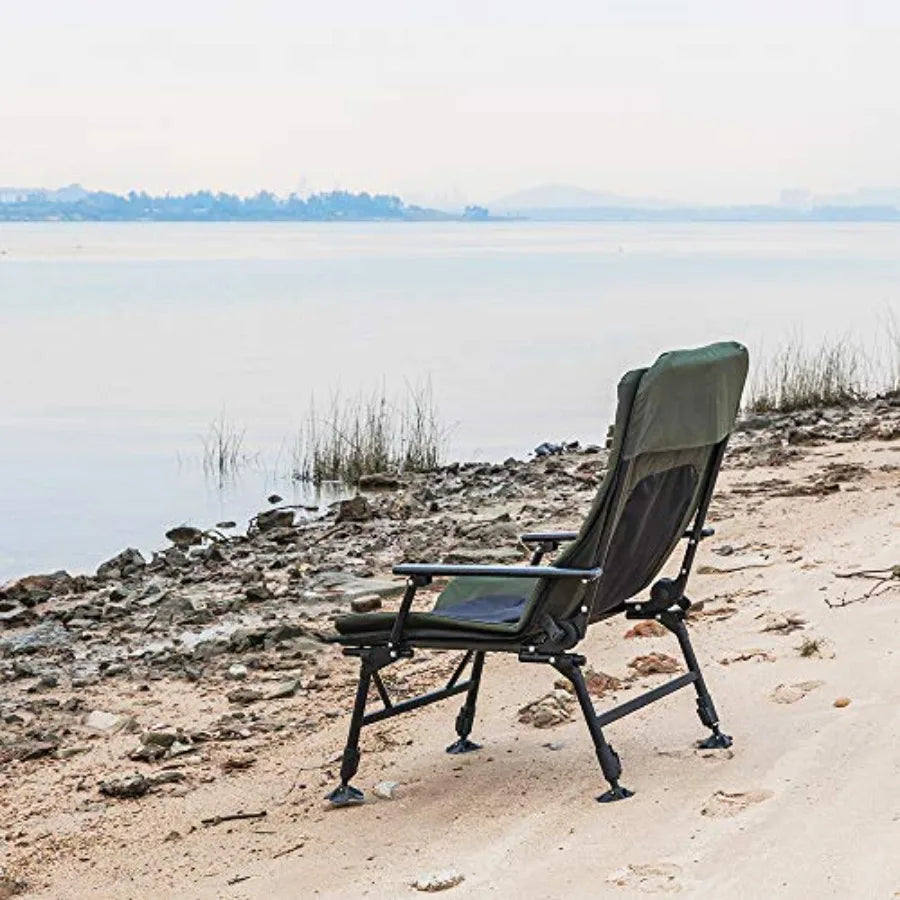 Heavy Duty Fishing Chair With Footrest For Outdoors