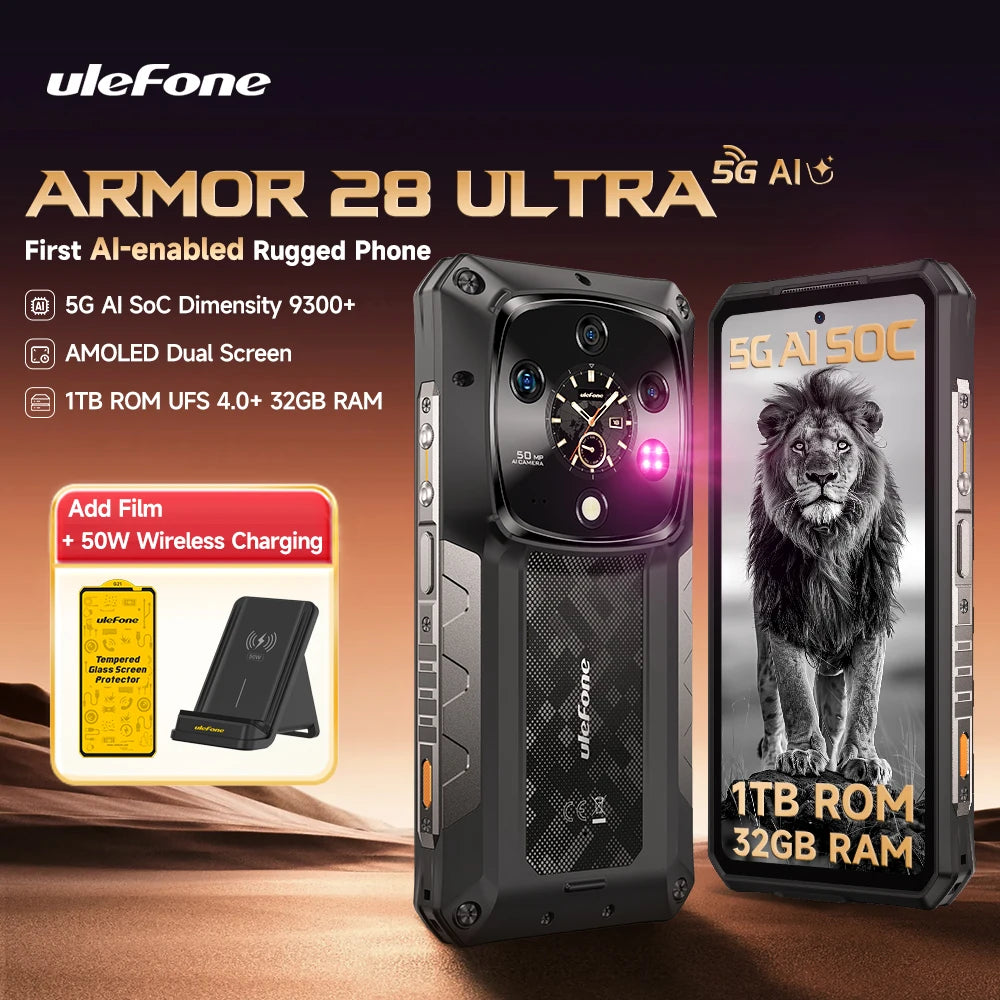 Ulefone Armor 28 Ultra AI 5G Rugged Phone 1TB ROM 32GB RAM