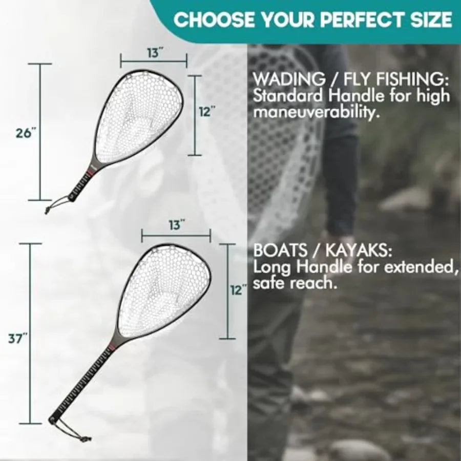 Fly Fishing Landing Net With Carbon Fiber Frame
