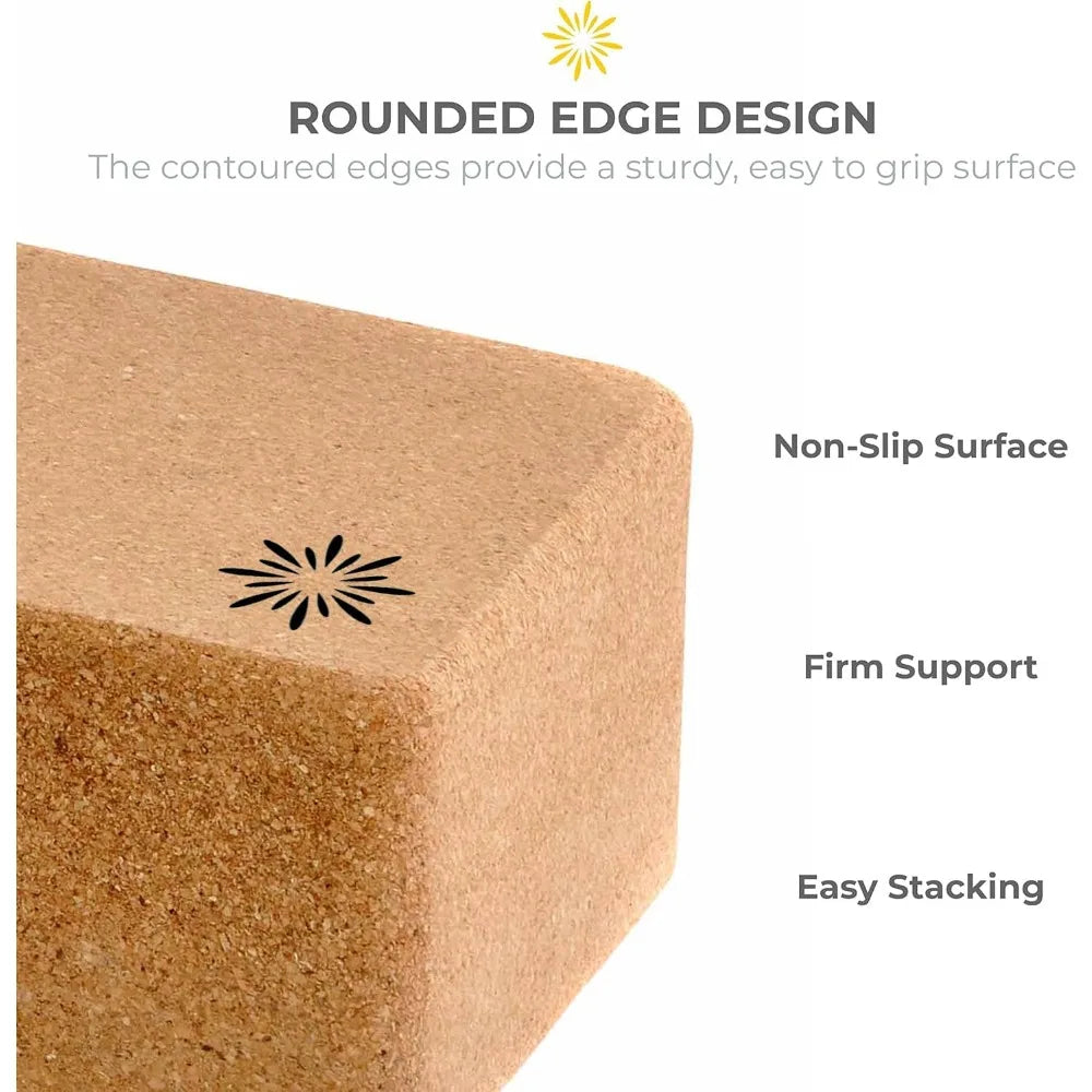 Sunshine Yoga Cork Yoga Block Premium Support For Stretches