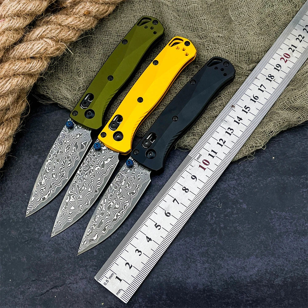 DIY Supplies Folding Pocket Knife Damascus Steel Blade