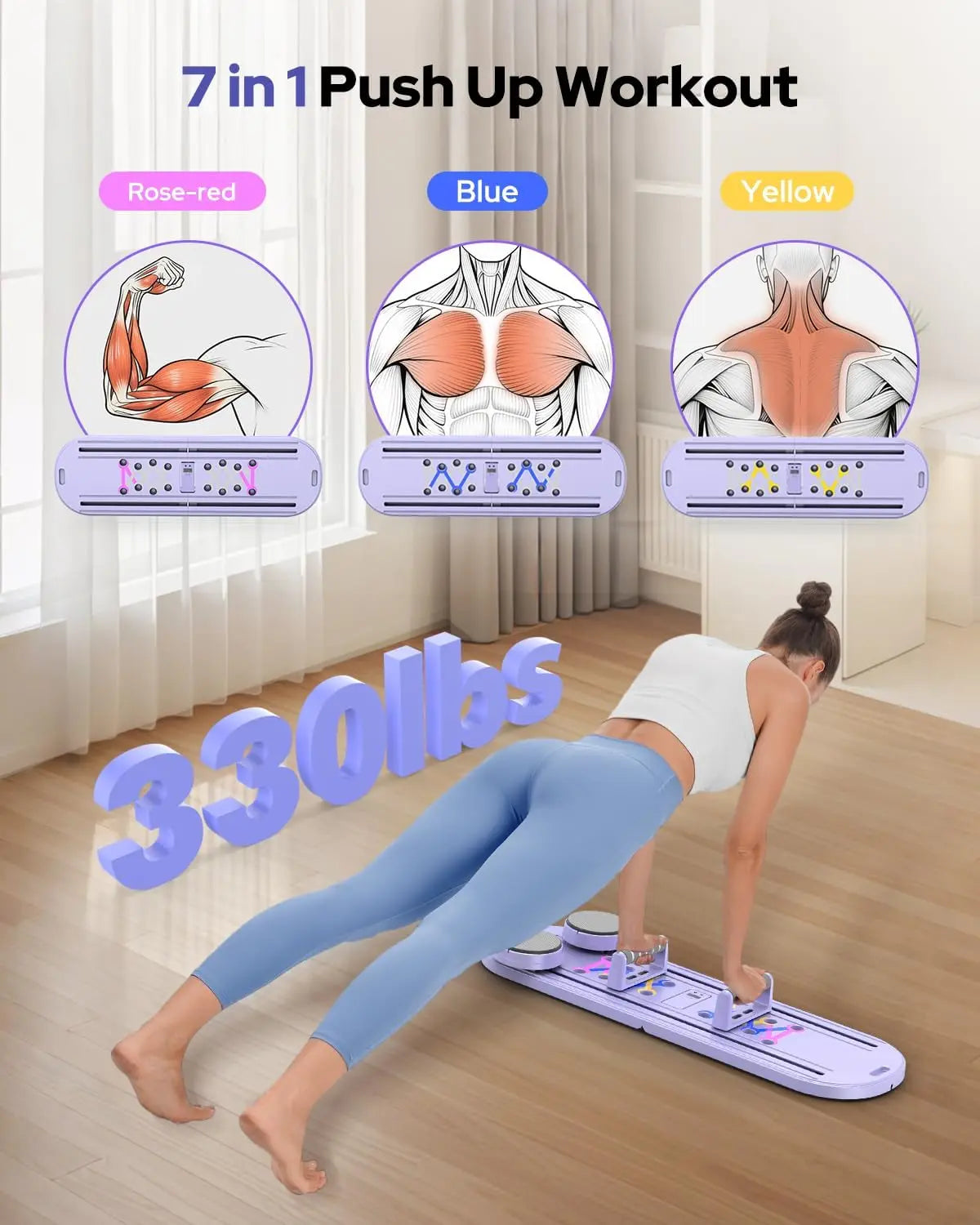 Rayspace Foldable Pilates Reformer 7 in 1 Board