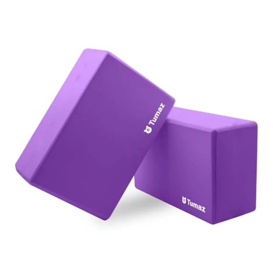 Non Slip Yoga Blocks 2 Pack High Density EVA Cork