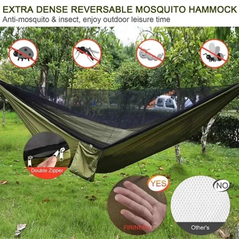 Outdoor Camping Hammock With Mosquito Net For Two