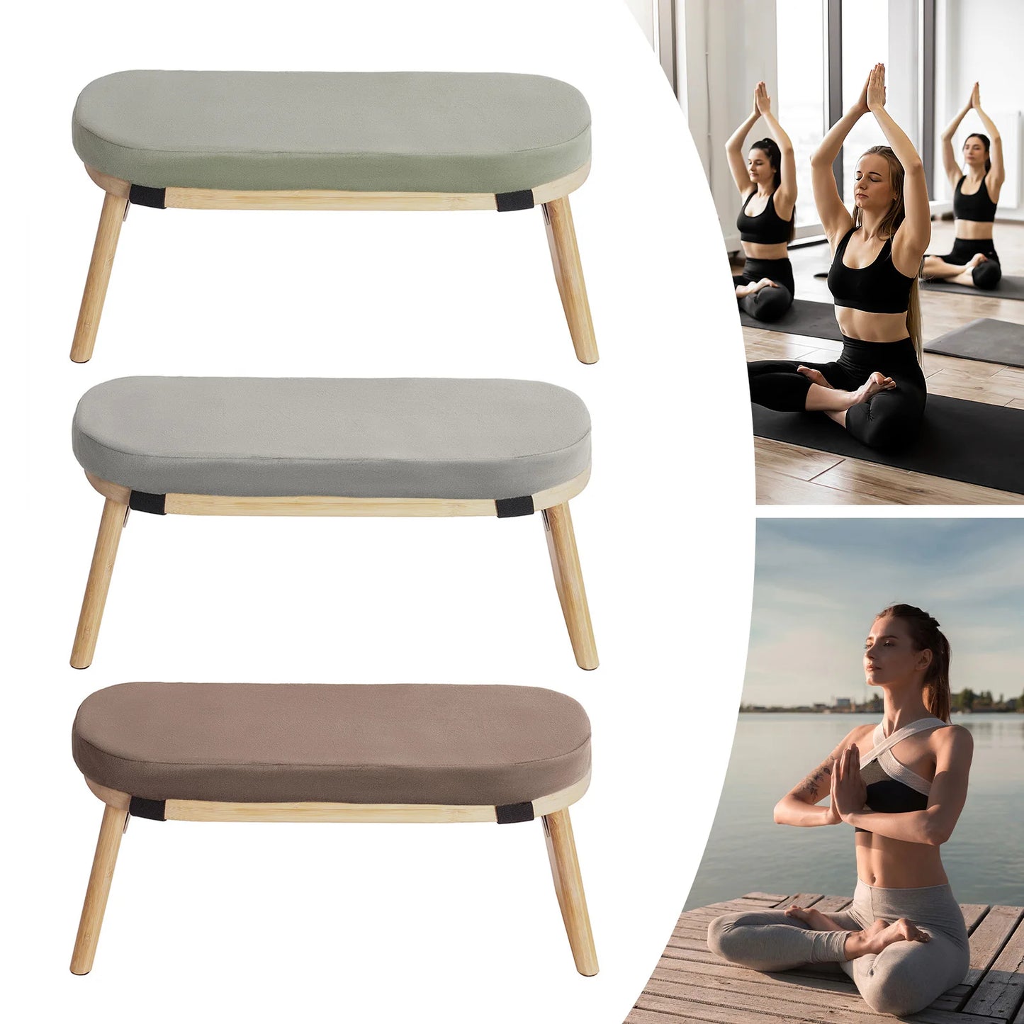 Bymaocar Foldable Meditation Bench For Kneeling Prayer Yoga