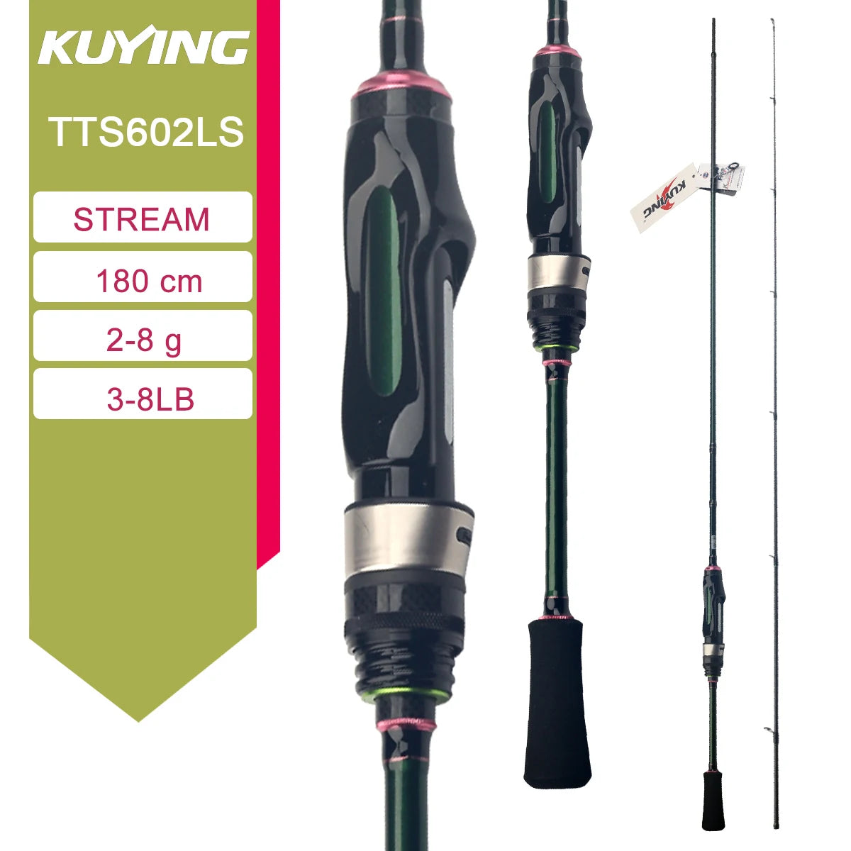 Kuying Fishing Rod Lure Casting Spinning Carbon