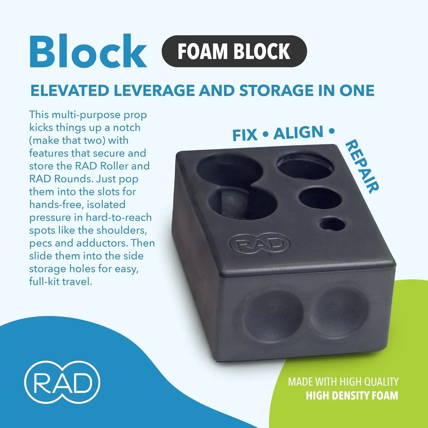 EVA Foam Yoga Block With Storage For Massage Balls