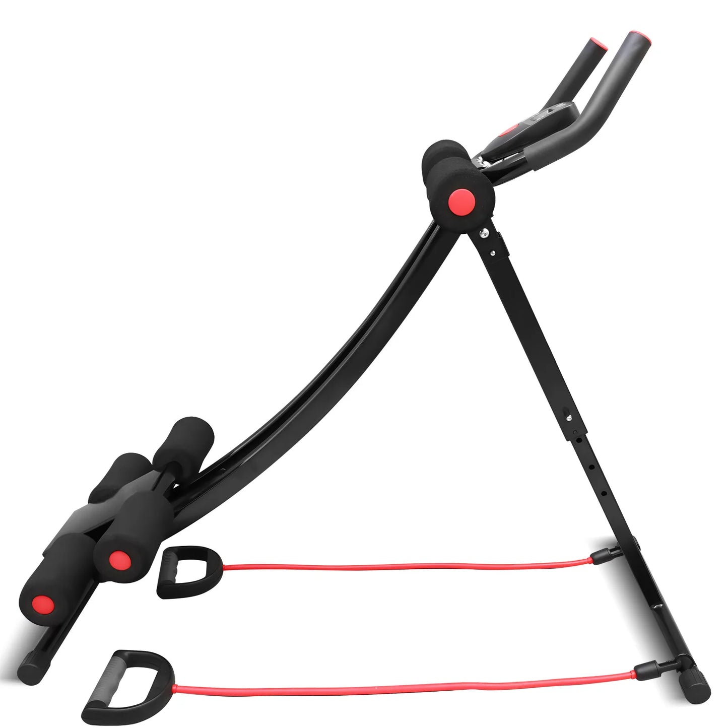 Foldable Ab Machine for Home Gym with LCD Display