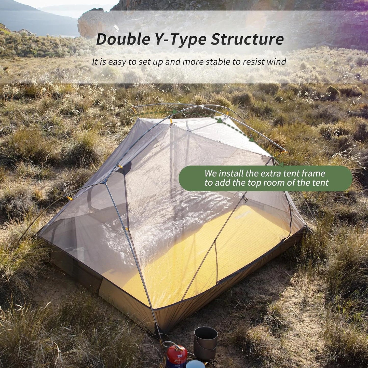Naturehike Mongar Backpacking Tent Ultralight Waterproof