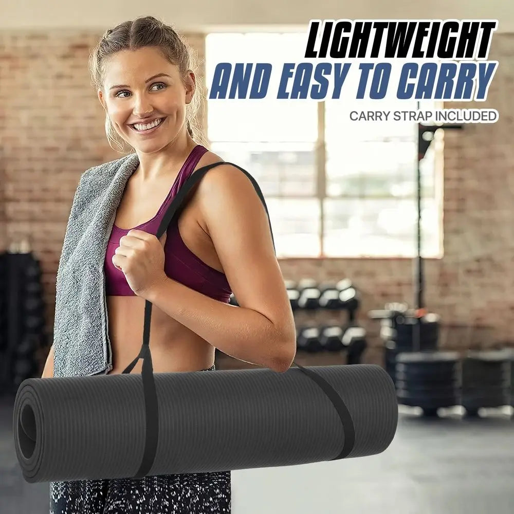 High Density Yoga Mat With Carrying Strap Anti Tear