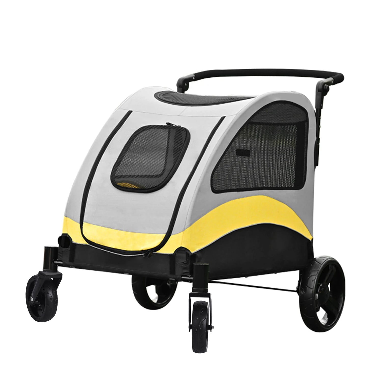 Foldable Portable Dog Stroller Four Wheels Pet Carrier