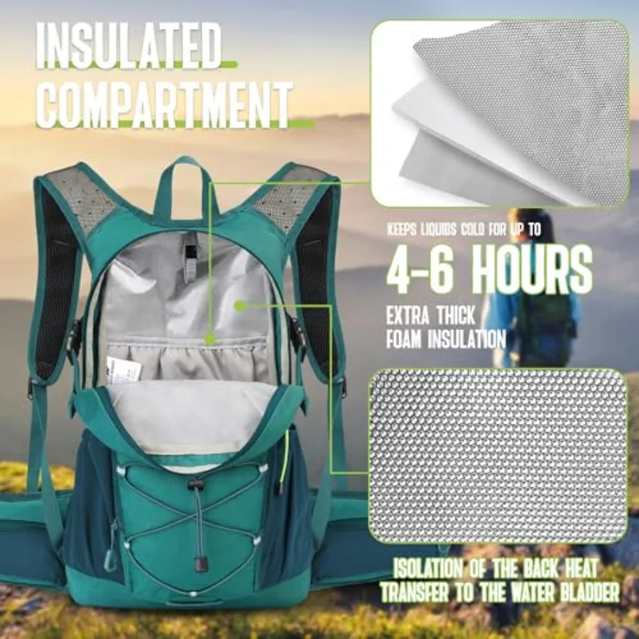Hydration Backpack For Hiking Insulated Water Bladder