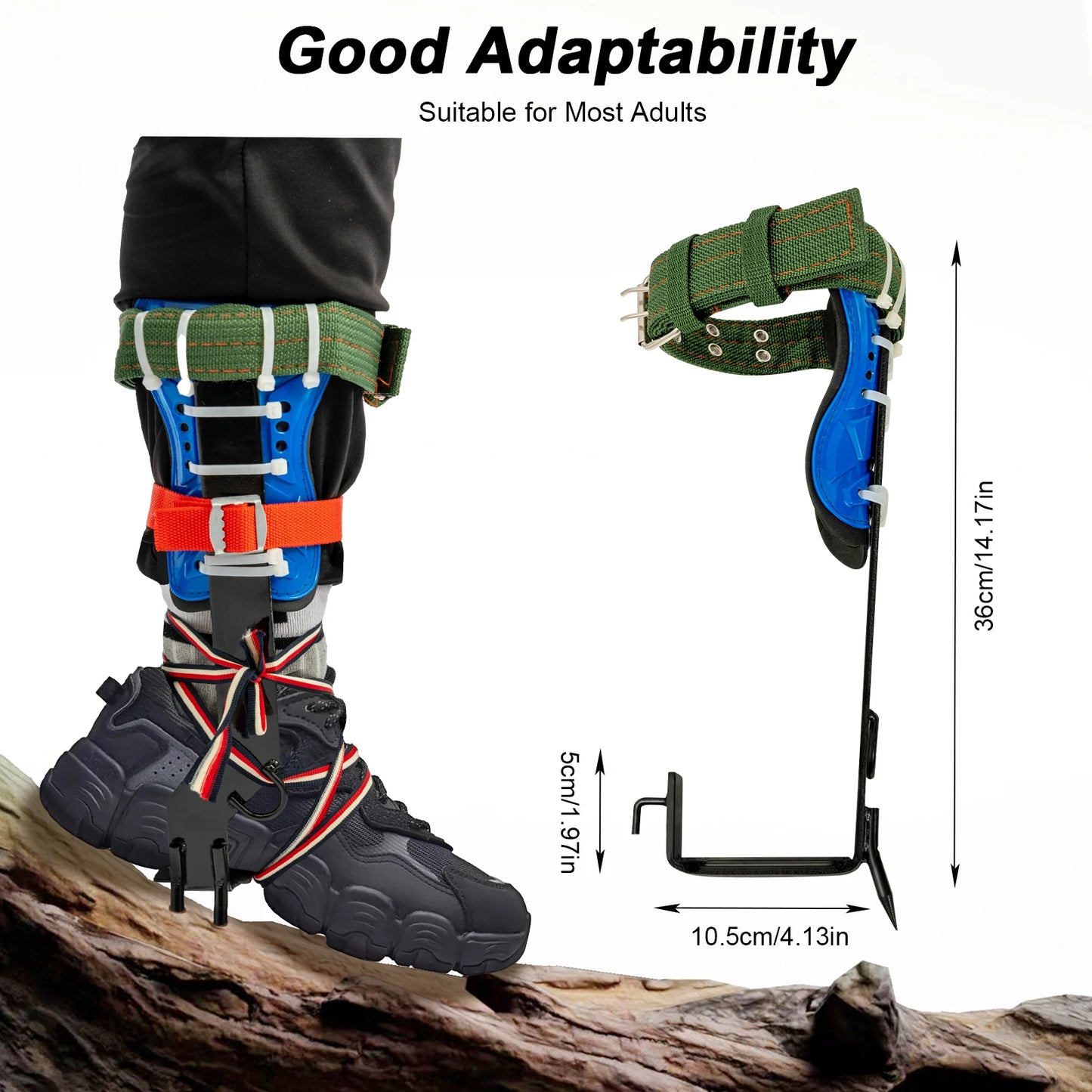 Tree Climbing Spikes Kit With Safety Belt Harness Ergonomic