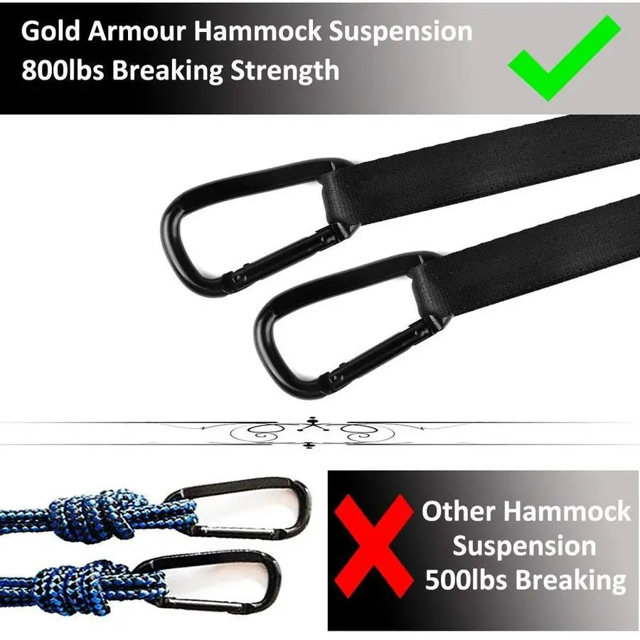 Camping Hammock Double Portable Gear With Tree Straps