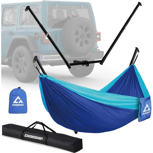 Hitch Mount Hammock Stand With Parachute Nylon Hammock