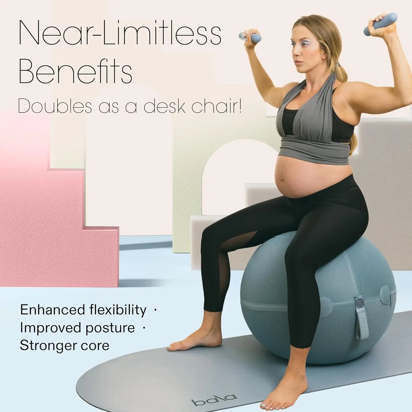 YTYIN Exercise Ball Chair For Yoga And Pilates