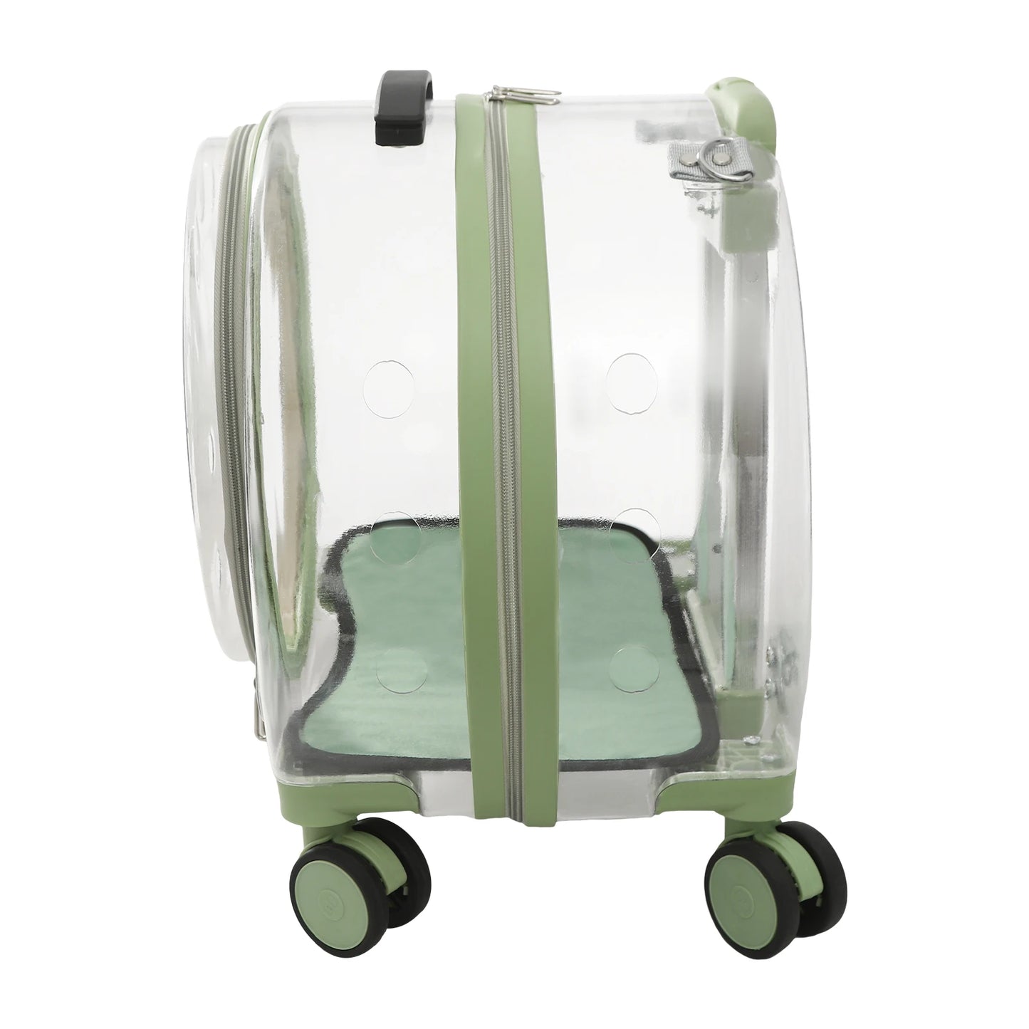 Rolling Cat Carrier With Wheels Clear Bubble