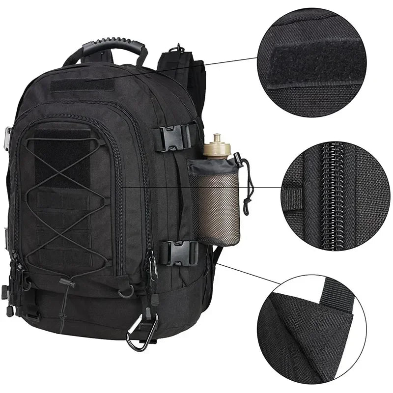 Unisex Tactical Backpack Water Resistant Hiking Travel