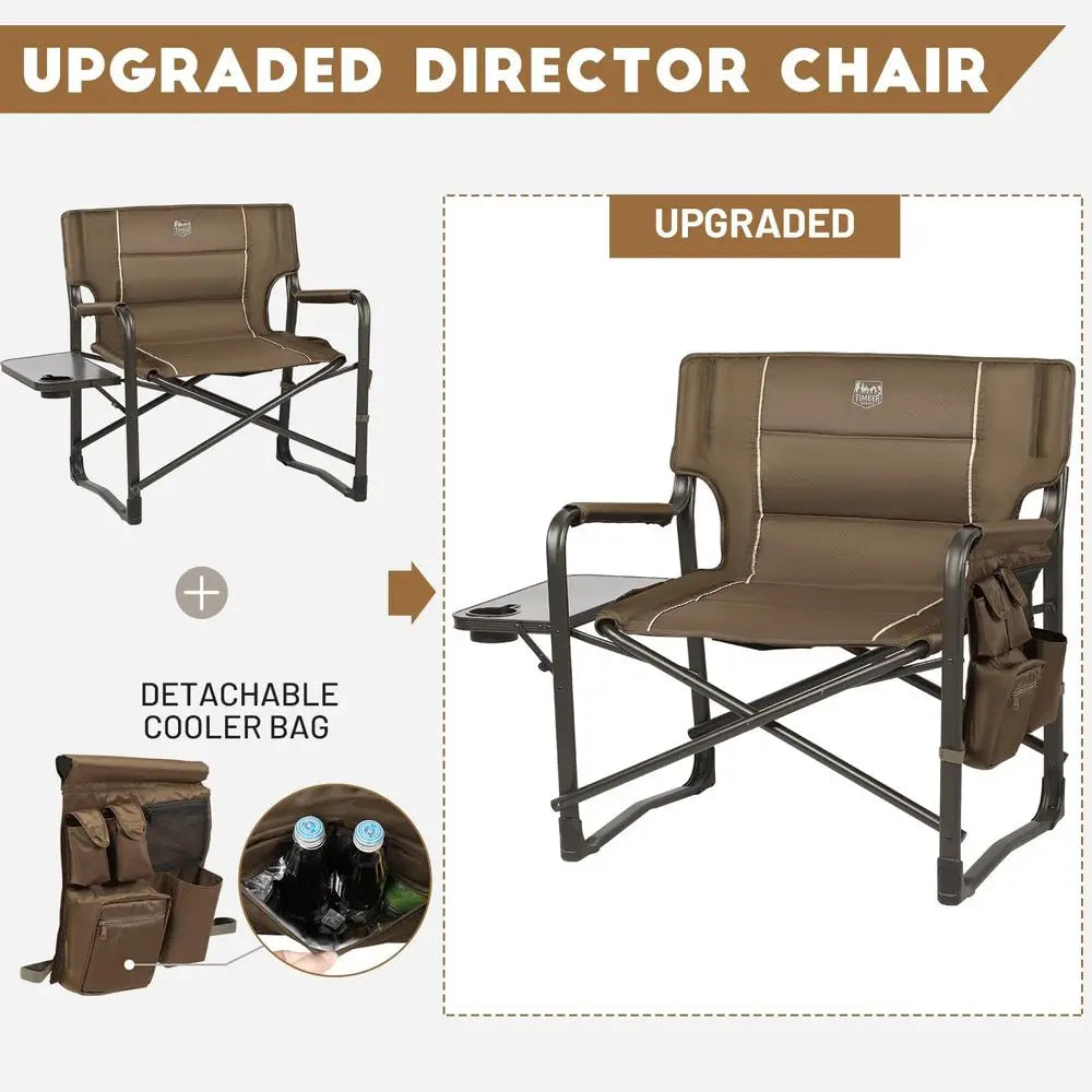 YTYIN Folding Directors Chair With Side Table And Pocket