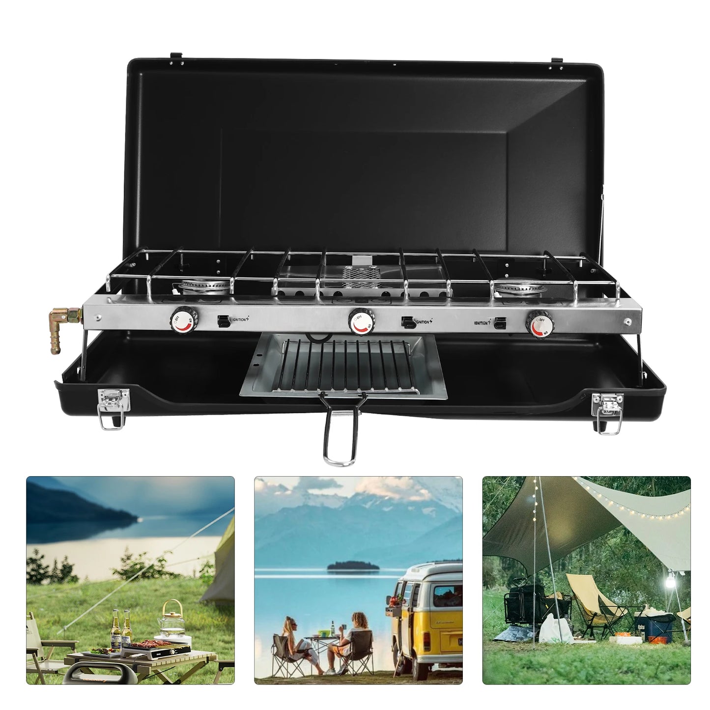 Gas Camping Stove Portable Outdoor Cooking Stove For Picnics