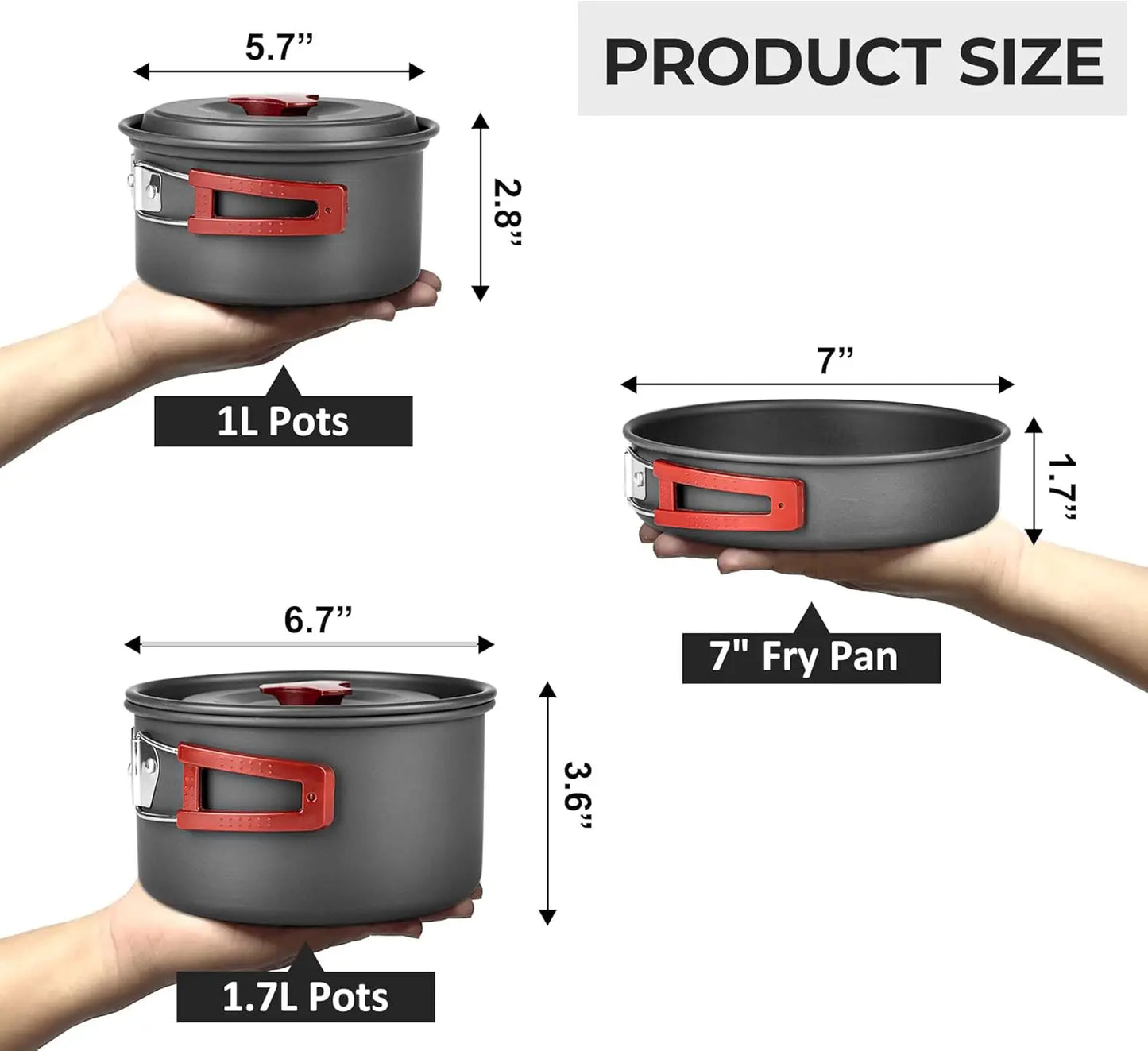 Portable Camping Cookware Set With Accessories