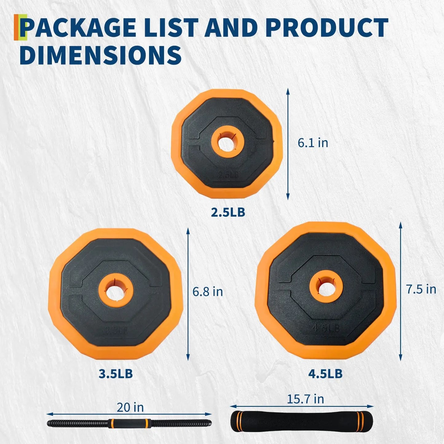 Adjustable Dumbbells 44Lb Set 4In1 Home Gym