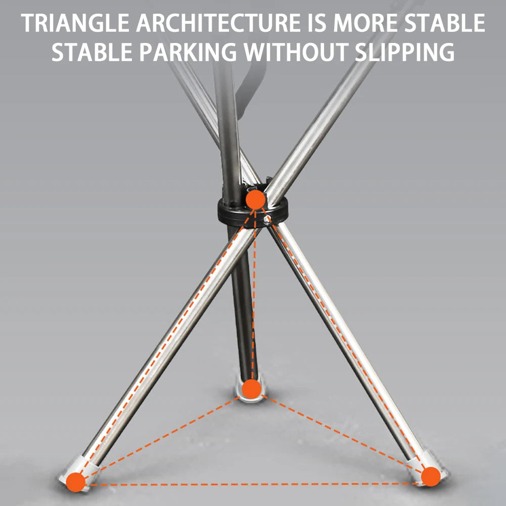 Outdoor Foldable Walking Stick Stool Elderly Heavy Steel