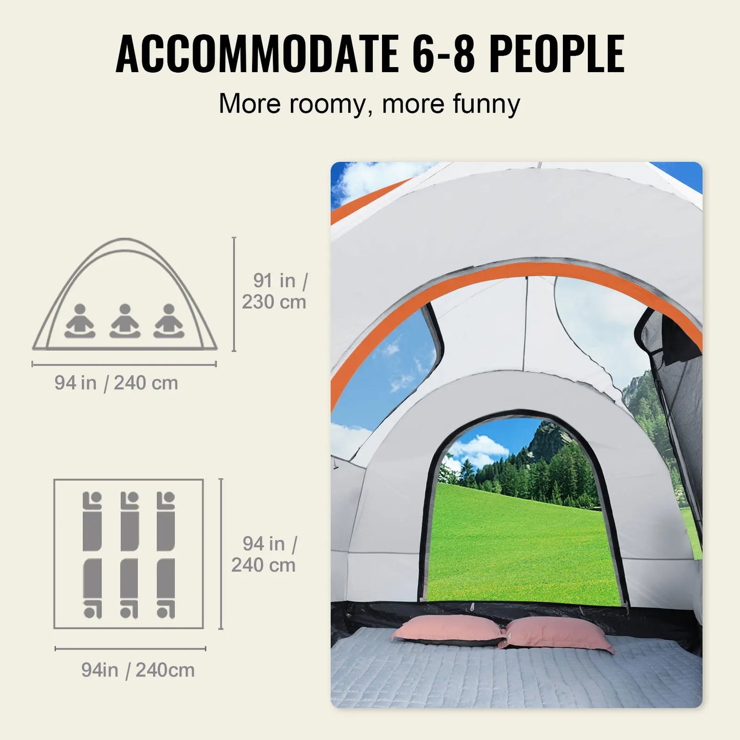 SucceBuy SUV Camping Tent Rain Layer Carry Bag