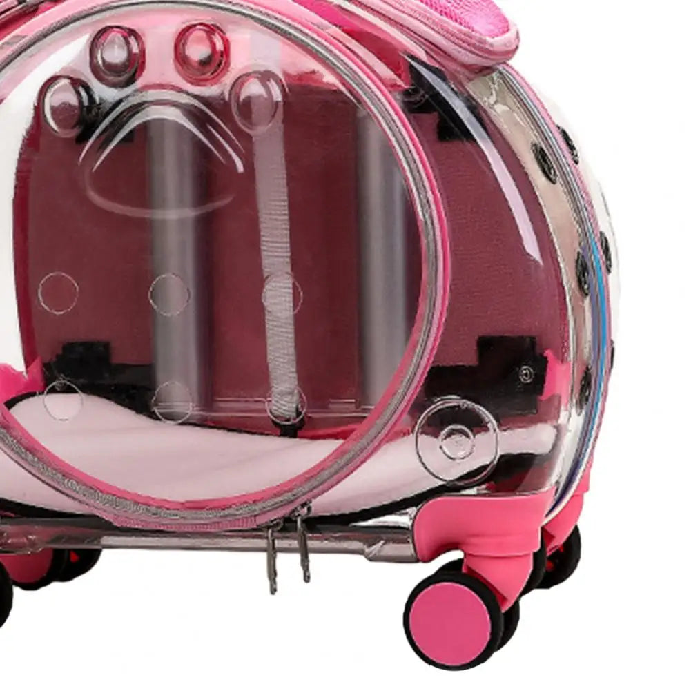 Pet Trolley Case With Ventilation Holes And Silent Wheels