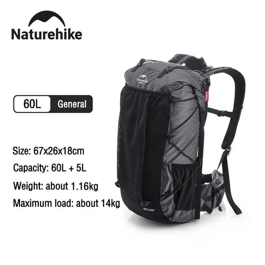 Naturehike 60L Waterproof Mountain Backpack For Hiking