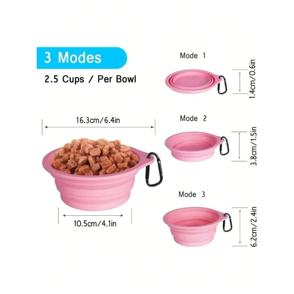 Silicone Collapsible Dog Bowl Portable Travel Dish